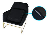 Poltrona in velluto nero, poltroncina - Lara - PL10LAG