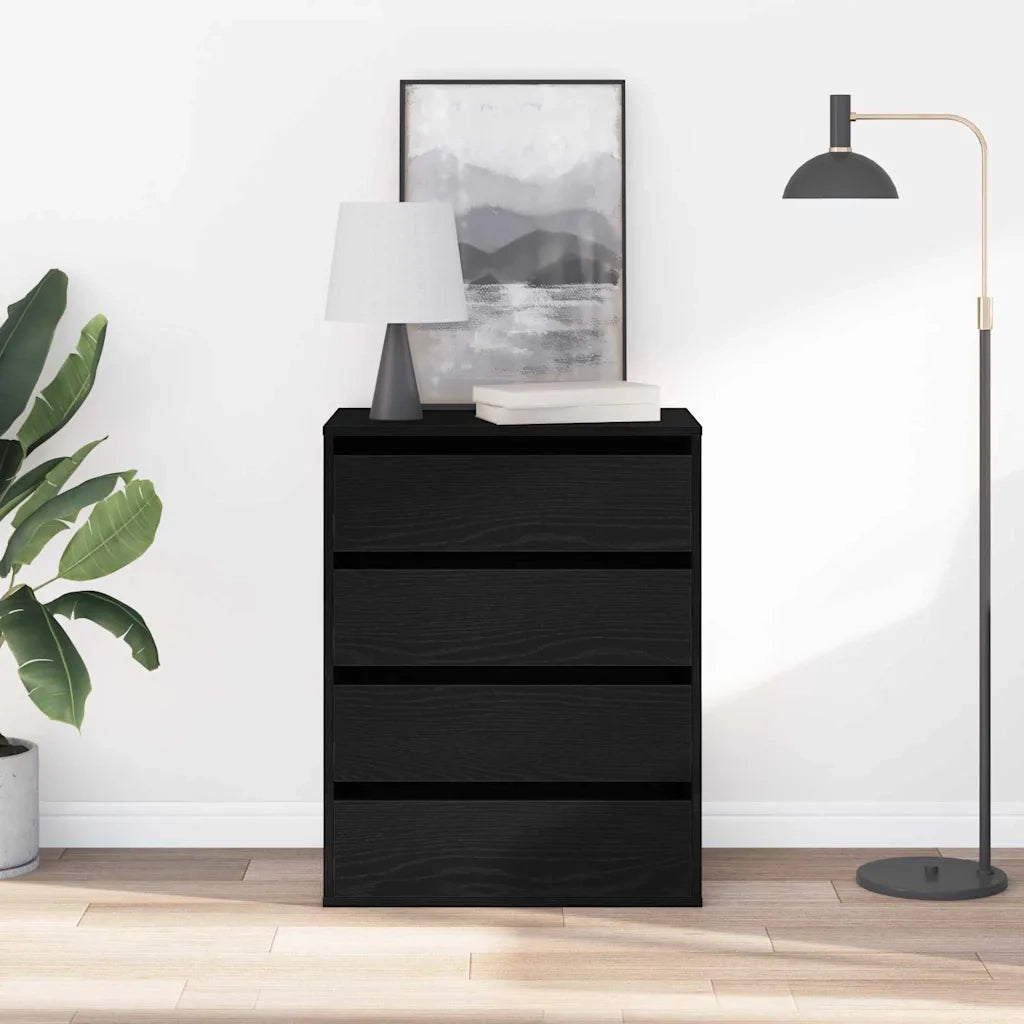 Mobile con Cassetti Nero 60 x 41 x 76 cm Legno multistrato 868922