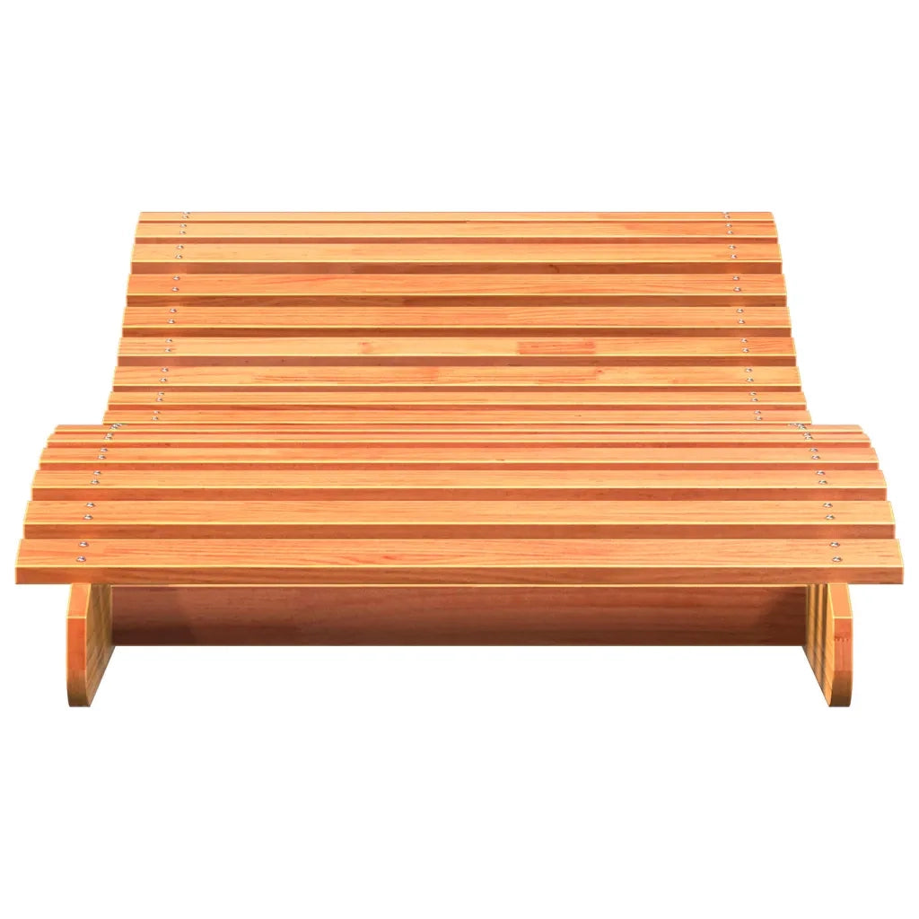 Lettino Marrone Cera 205x80x31,5 cm in Legno Massello di Pino 844653
