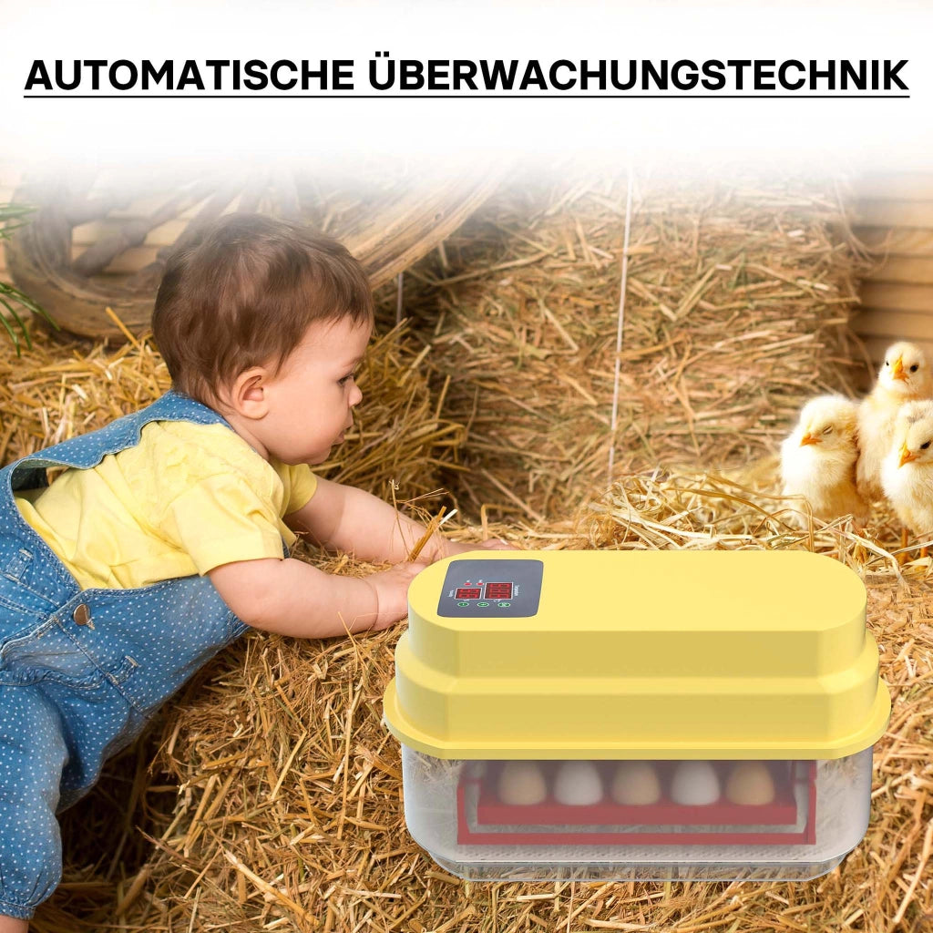 Incubatrice automatica per 15 uova, con regolazione temperatura e umidità, Covatrice