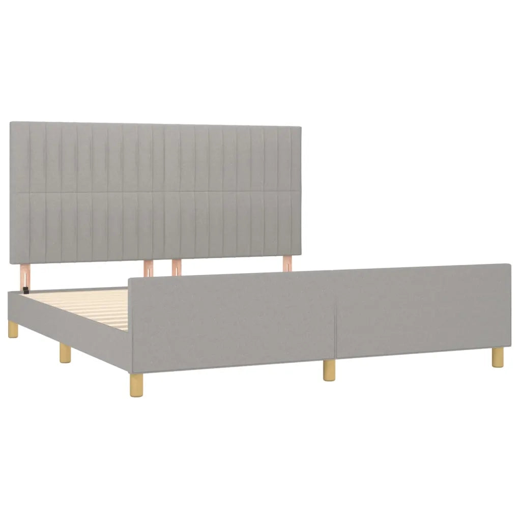 Giroletto senza Materasso Grigio Chiaro 160x200 cm Tessuto 3125227