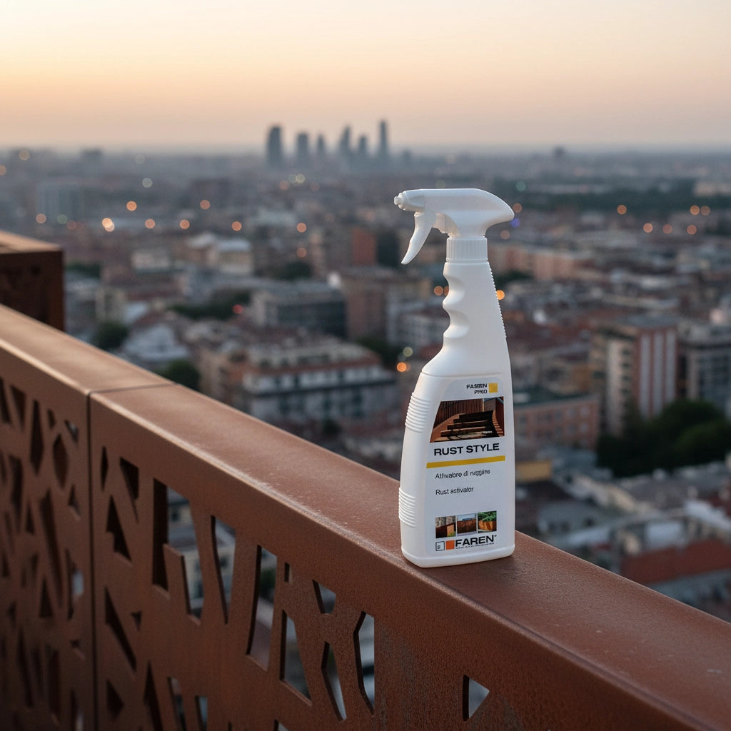 Faren rust style attivatore ruggine effetto corten su superfici ferrose 750 ml