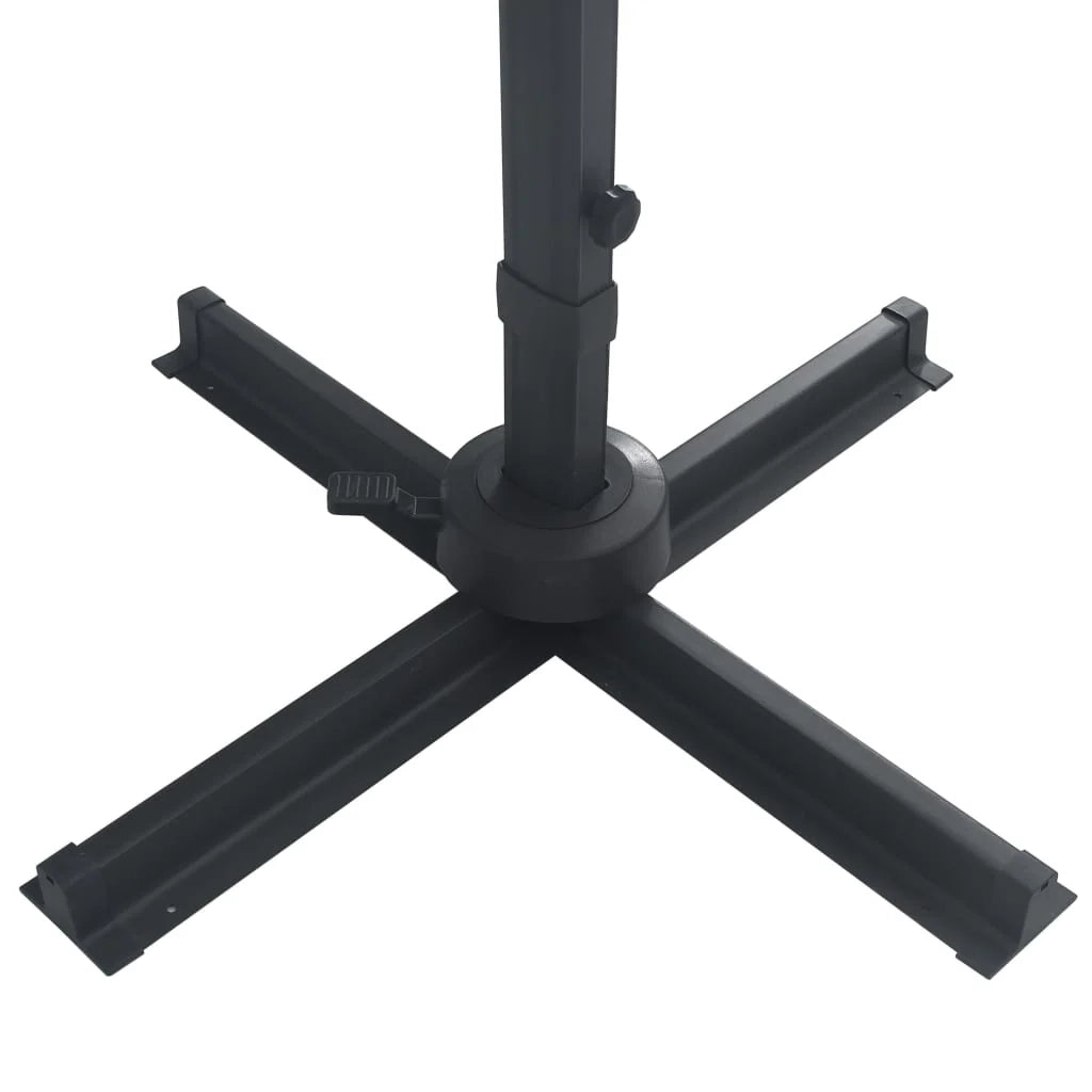 Ombrellone a braccio e luci LED alluminio 400 x 300 cm antracite 02_0008546