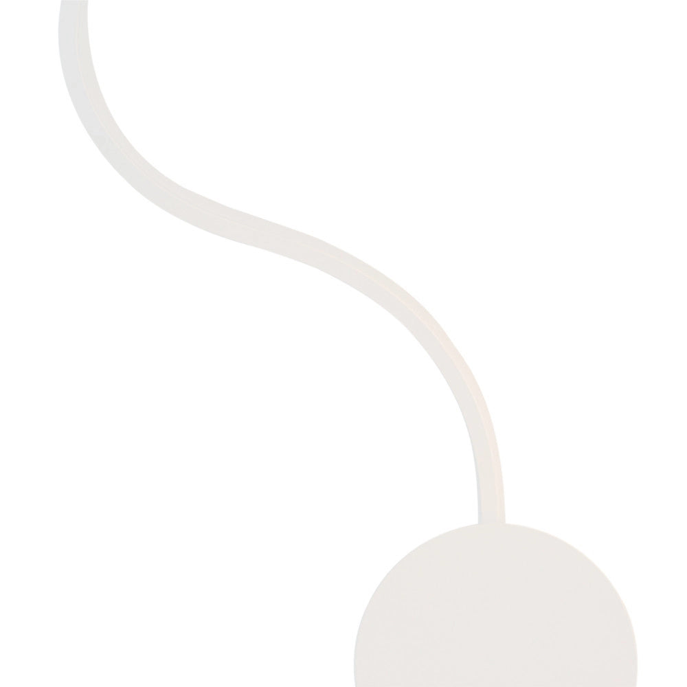 Trade Shop - Applique Da Muro Led 28w Design A Serpente Bianco Tonalità Luce 3in1 2240lm E69-b3c -