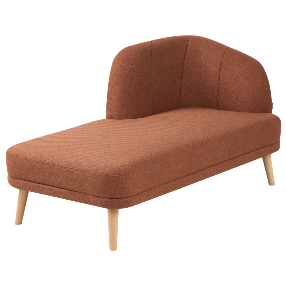 Chaise longue a destra Tessuto poliestere marrone dorato Mobili da soggiorno tradizionali