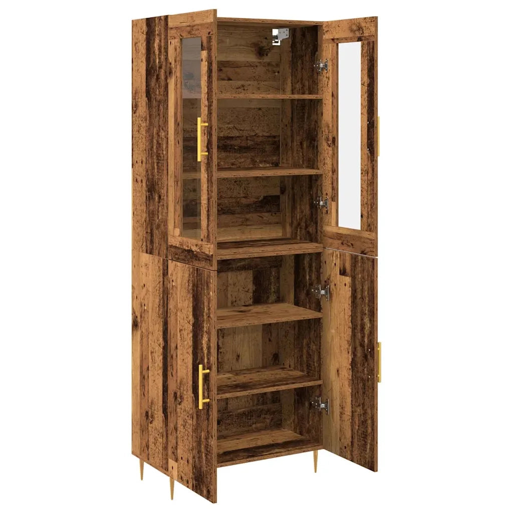 Credenza 2 pz | Madia | Buffet da pranzo | Armadio da pranzo Legno vecchio Legno multistrato