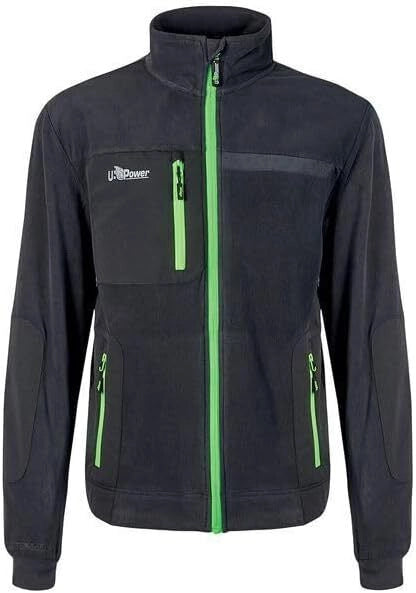 U-power FU225RL-L Venus Felpa in Pile con Zip Polartec Eco-Engineering Materiale Riciclato 3 Tasche Zip Logo Riflettente colore Grigio Verde
