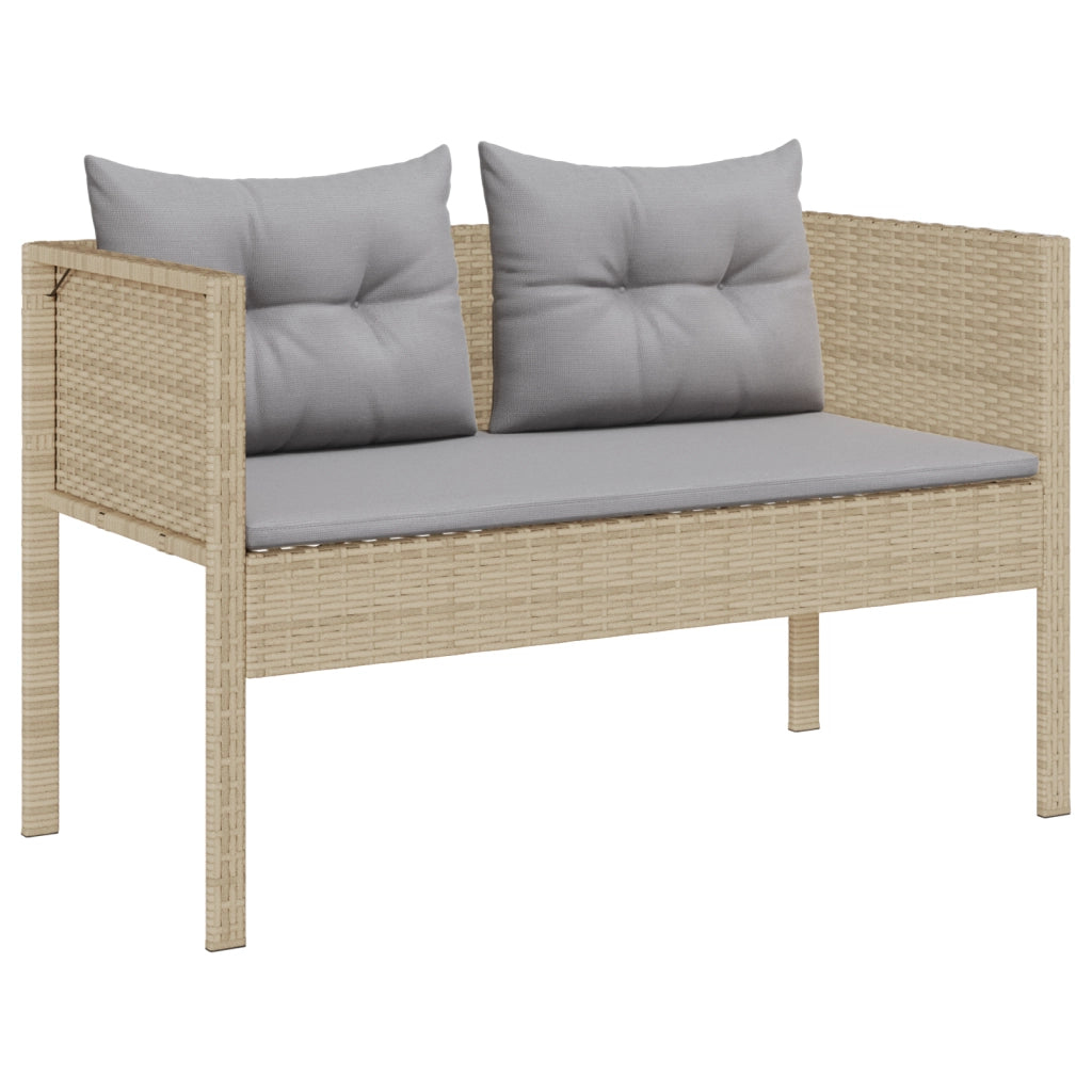 Set Divano Esterno Beige e Grigio Chiaro Rattan, Tessuto Standard