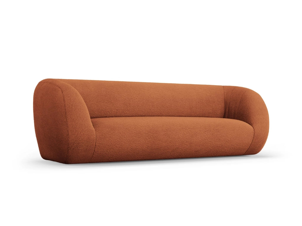 Cosmopolitan Design - Divano "Essen" 3 posti in bouclé marrone 