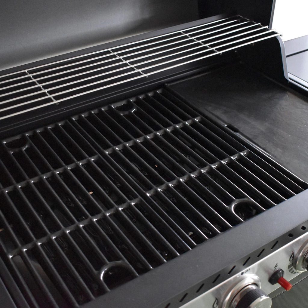 Barbecue a gas FIDGI 4 con termometro - 4 bruciatori + fornello da 14,5kW