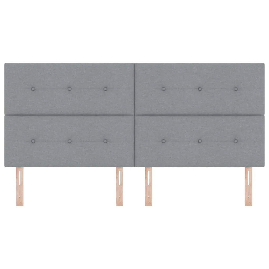 Testiera con testiera Grigio chiaro 200 cm Pelle Sintetica 3337860