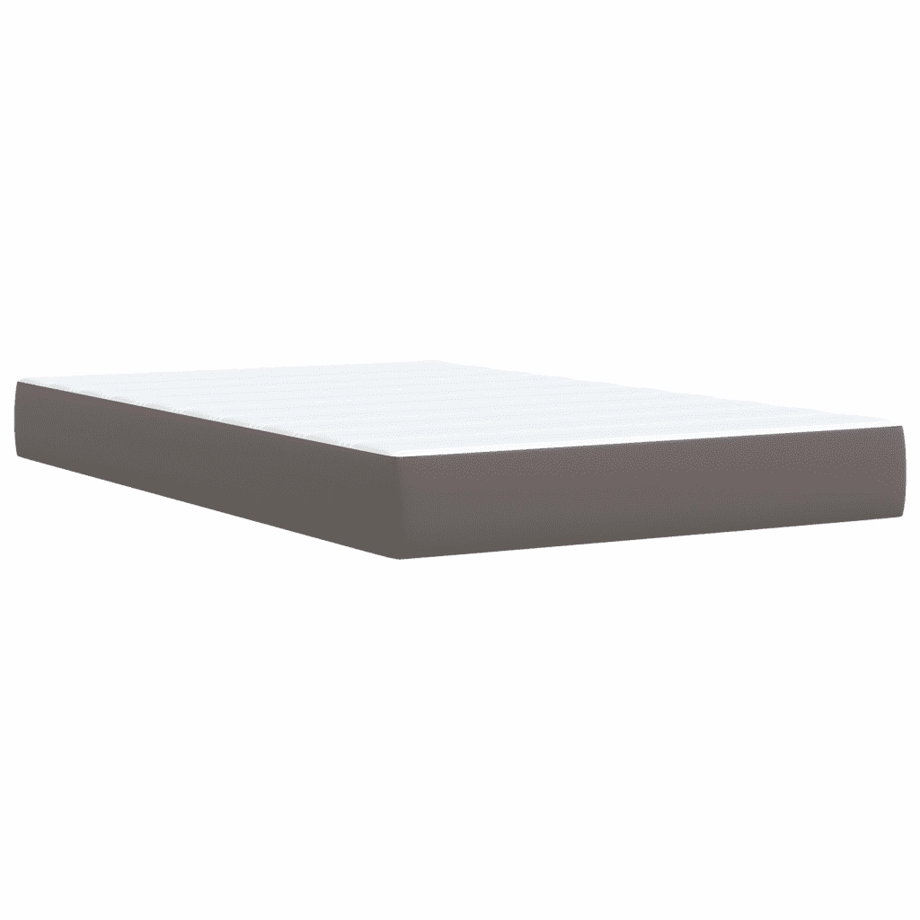 Giroletto a Molle con Materasso Grigio 120x190 cm in Similpelle 3286114