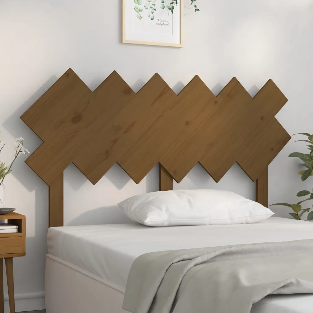 Testiera | Testata per Letto Ambra 132x3x81 cm in Legno Massello di Pino