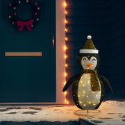 Figura Decorativa Natalizia Pinguino LED Tessuto Pregiato 90 cm 328502