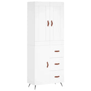 Credenza | Madia | Buffet da pranzo | Armadio da pranzo Bianca 69,5x34x180 cm in Legno Multistrato