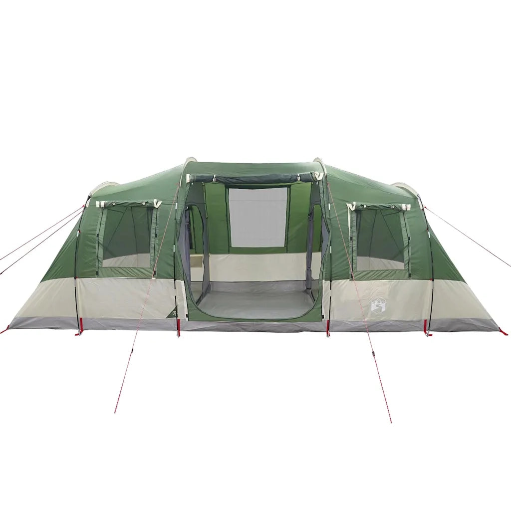 Tenda da Campeggio a Tunnel per 4 Persone-Tenda per Escursionismo Verde Impermeabile 640337