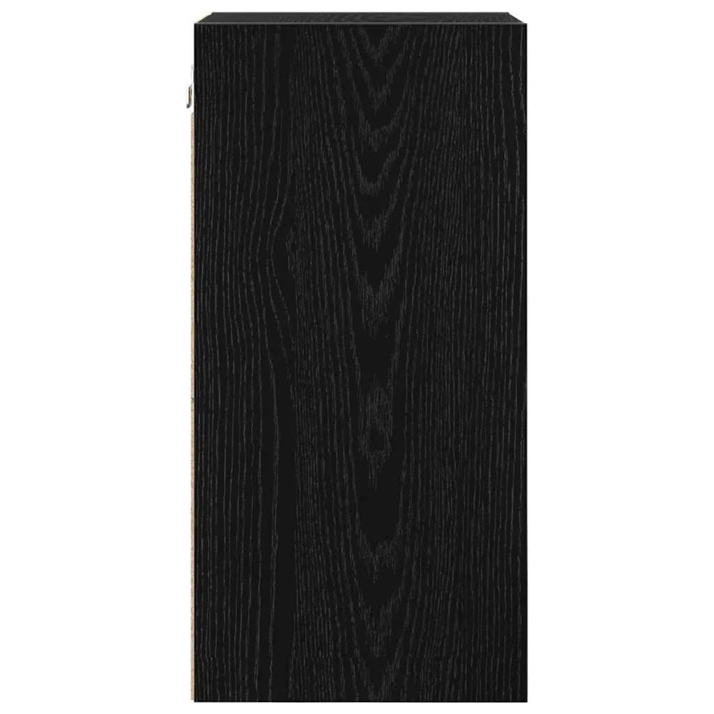 Mobiletto a parete moderno con ampi ripiani 30 x 29,5 x 60 cm realizzato in legno composito di rovere nero 02_0052468