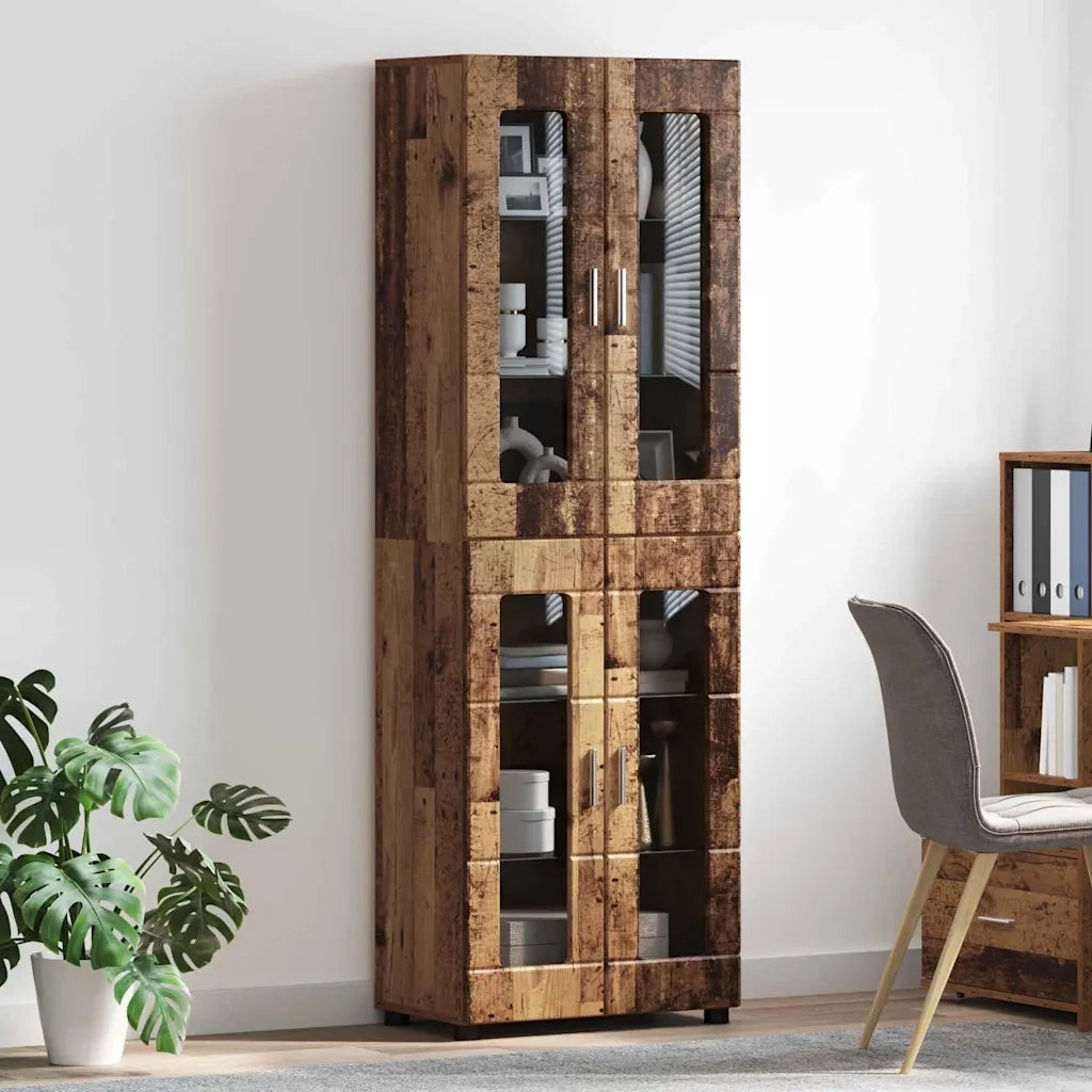 Credenza con lo scaffale FLORIN Legno vecchio 60 x 35 x 182 cm