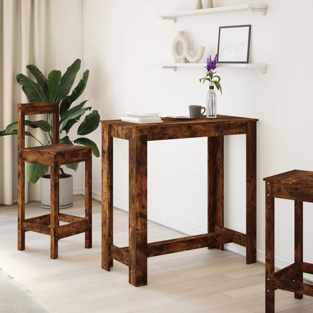 vidaXL Tavolo Bar Rovere Artigianale 102x50x103,5 cm Legno Multistrato