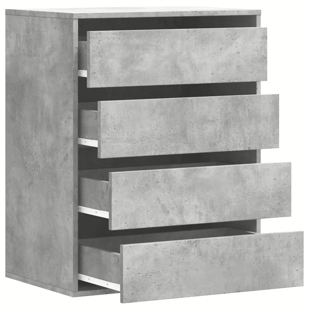 vidaXL Cassettiera Angolo Grigio Cemento 60x41x76cm Legno Multistrato