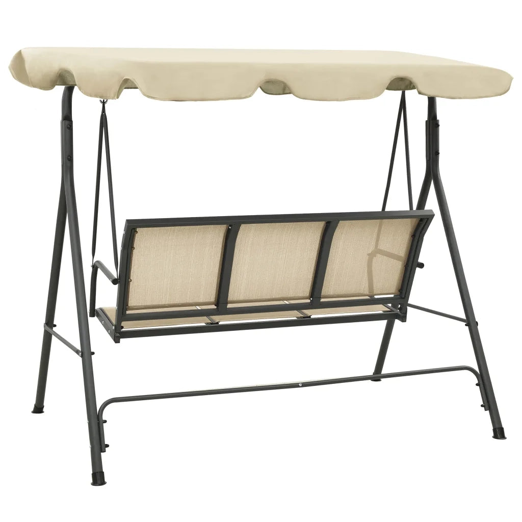 Dondolo da Giardino con Baldacchino Antracite e Sabbia cod mxl 73467