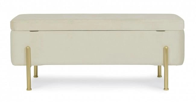 Panca Fondo Letto 2 Posti 110x42x42 cm con Vano Contenitore Irina Naturale