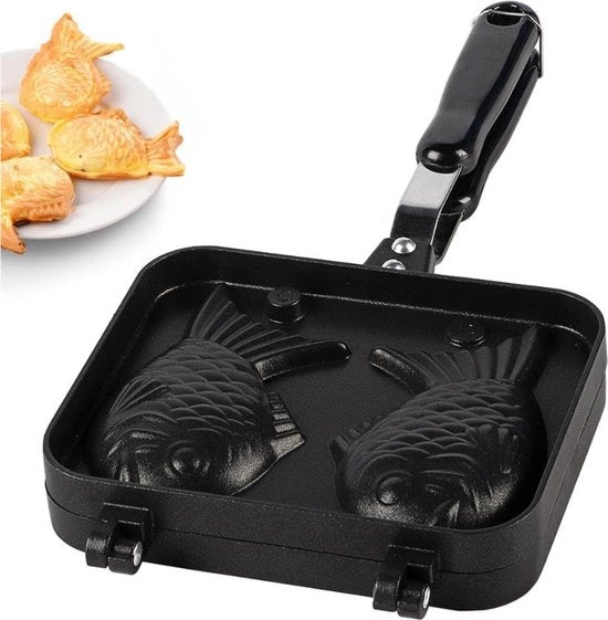 Wafeliera a forma di taiyaki con superficie antiaderente per creare deliziose torte a casa
