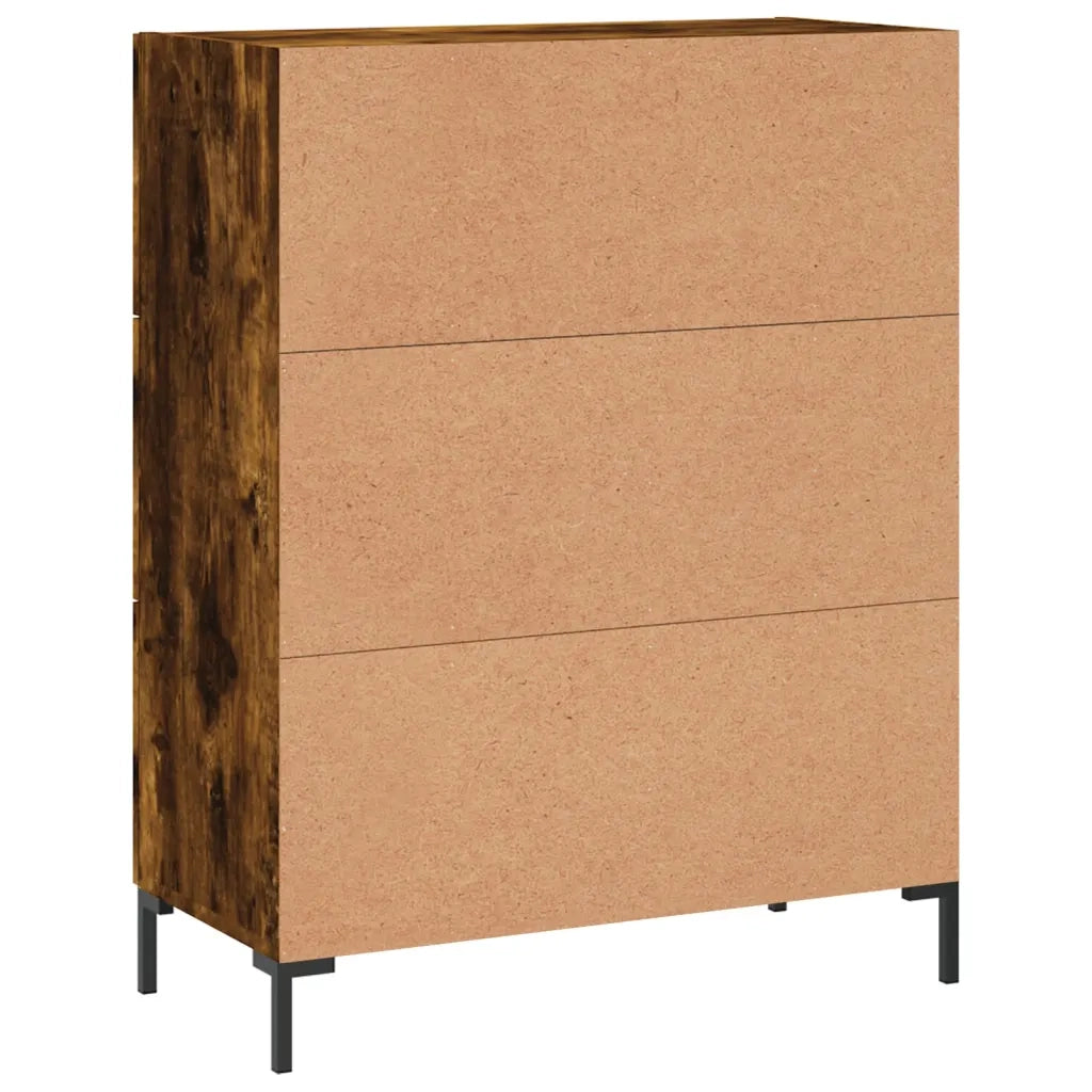 Credenza Rovere Fumo 69,5x34x90 cm in Legno Multistrato 830265