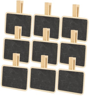 Pannelli da notifica 10 pezzi - Lavabile - Clip mini rettangolare - PVC - Clip in legno 7,5 x 7 cm - Pannello da notifiche