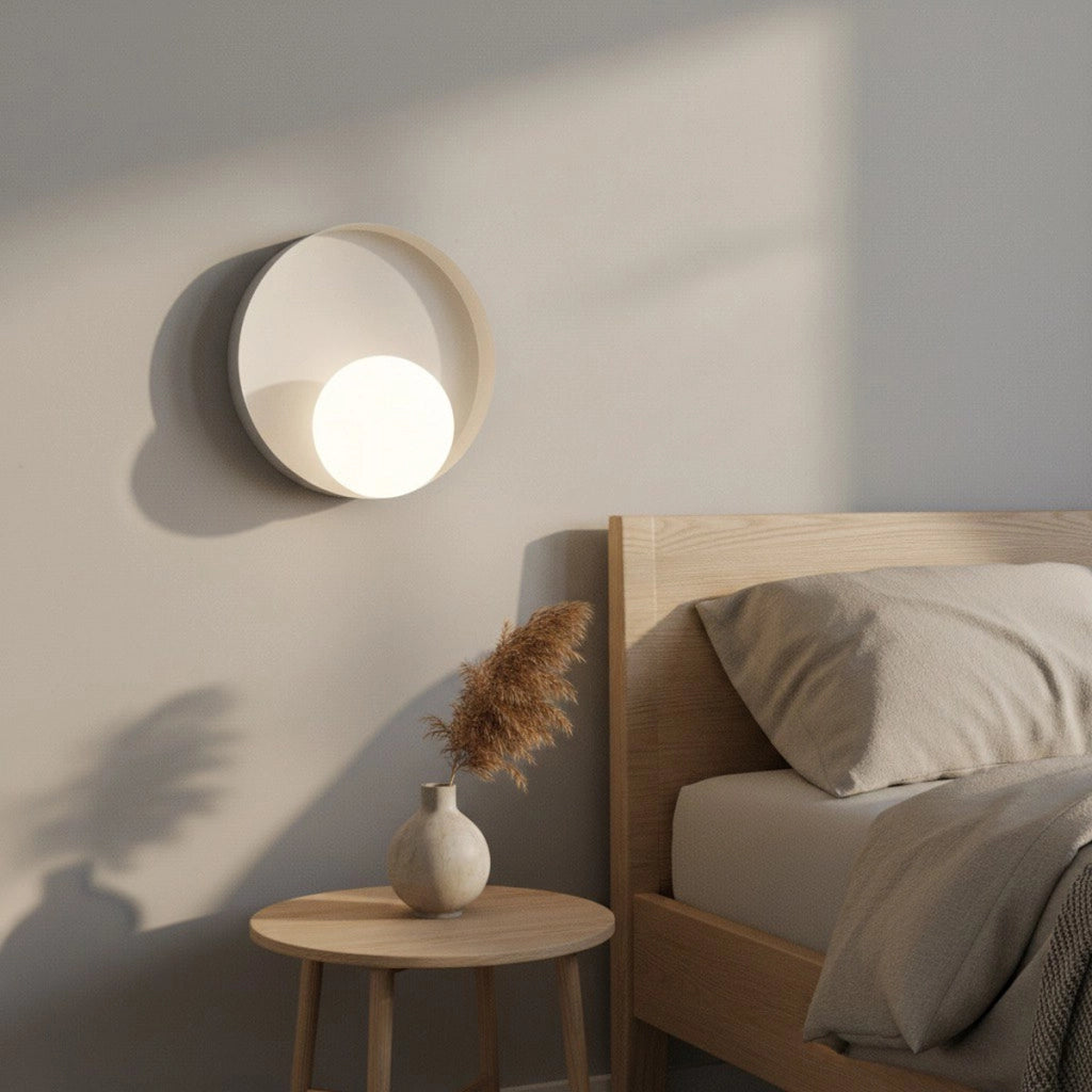 Lampada a parete Kido in acciaio bianco