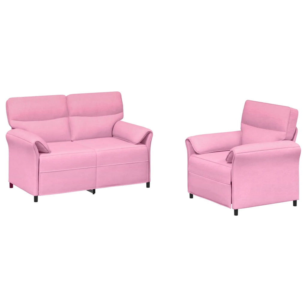 Set di divani 2 pz Rosa Tessuto 3424855