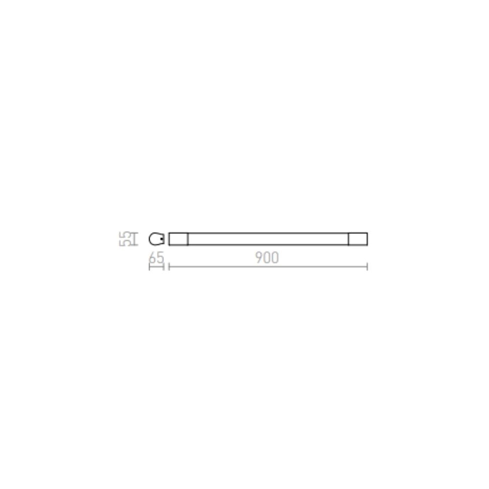 Applique bagno CRESCENDO 90 da parete cromo 230V G5 39W IP44
