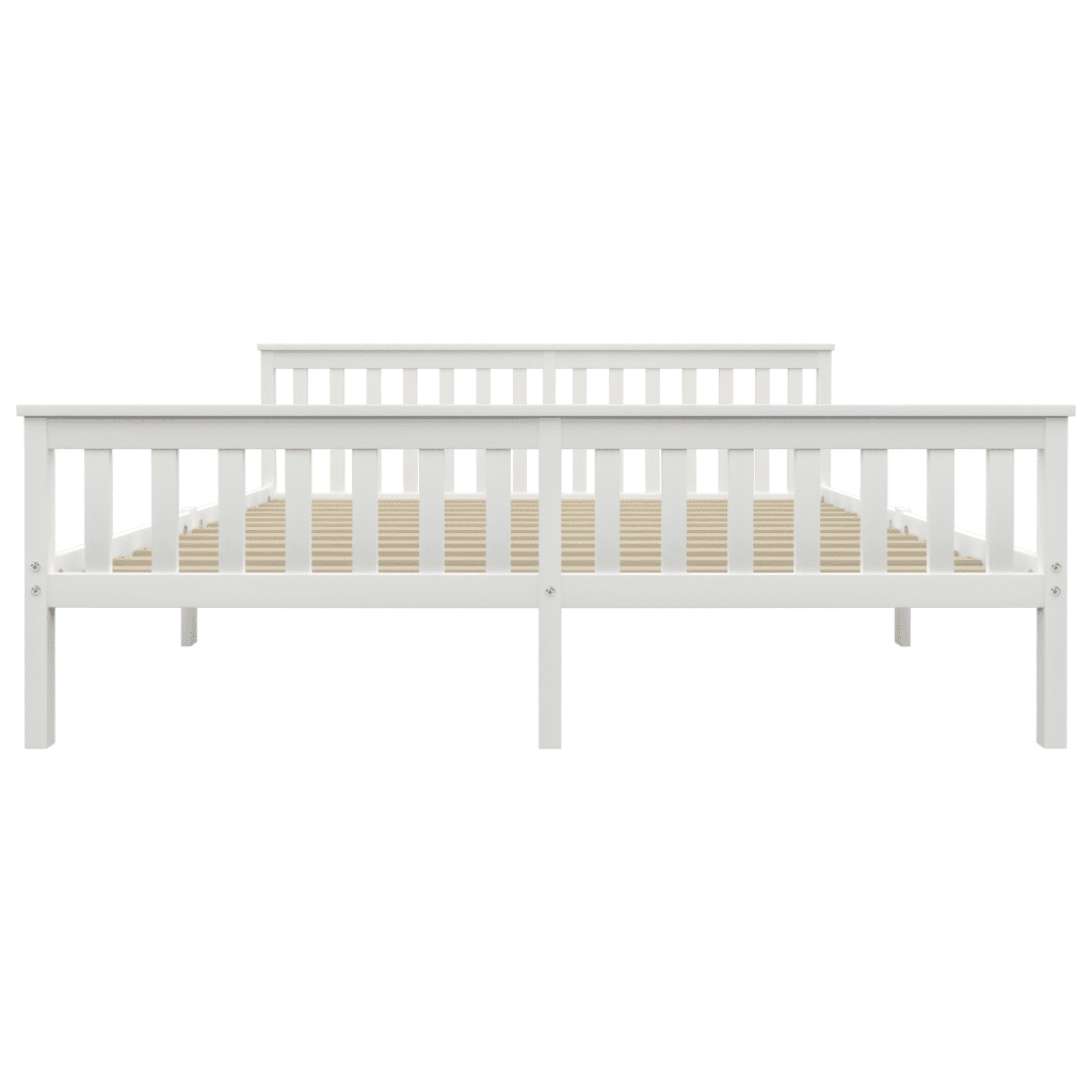 Giroletto senza Materasso Bianco 180x200 cm in Legno di Pino 283219
