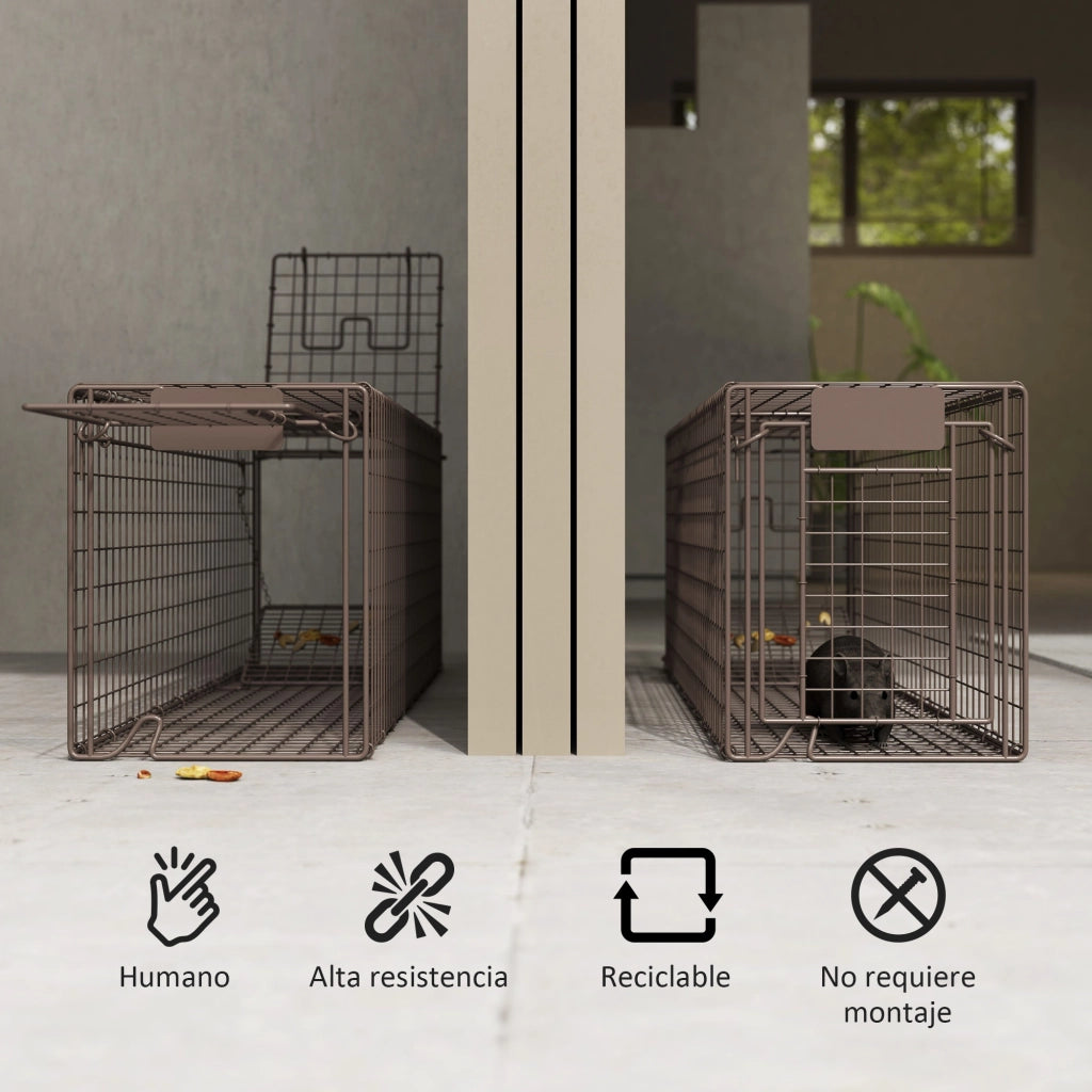 Trappola per Animali Vivi ¨C zephmum ¨C Marrone 100x24x30 cm