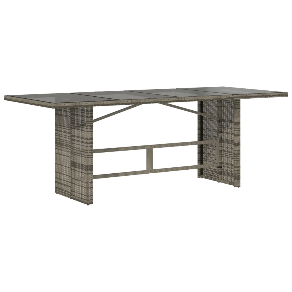 Set da Pranzo da Giardino 9 pz con Cuscini in Polyrattan Grigio 3213529
