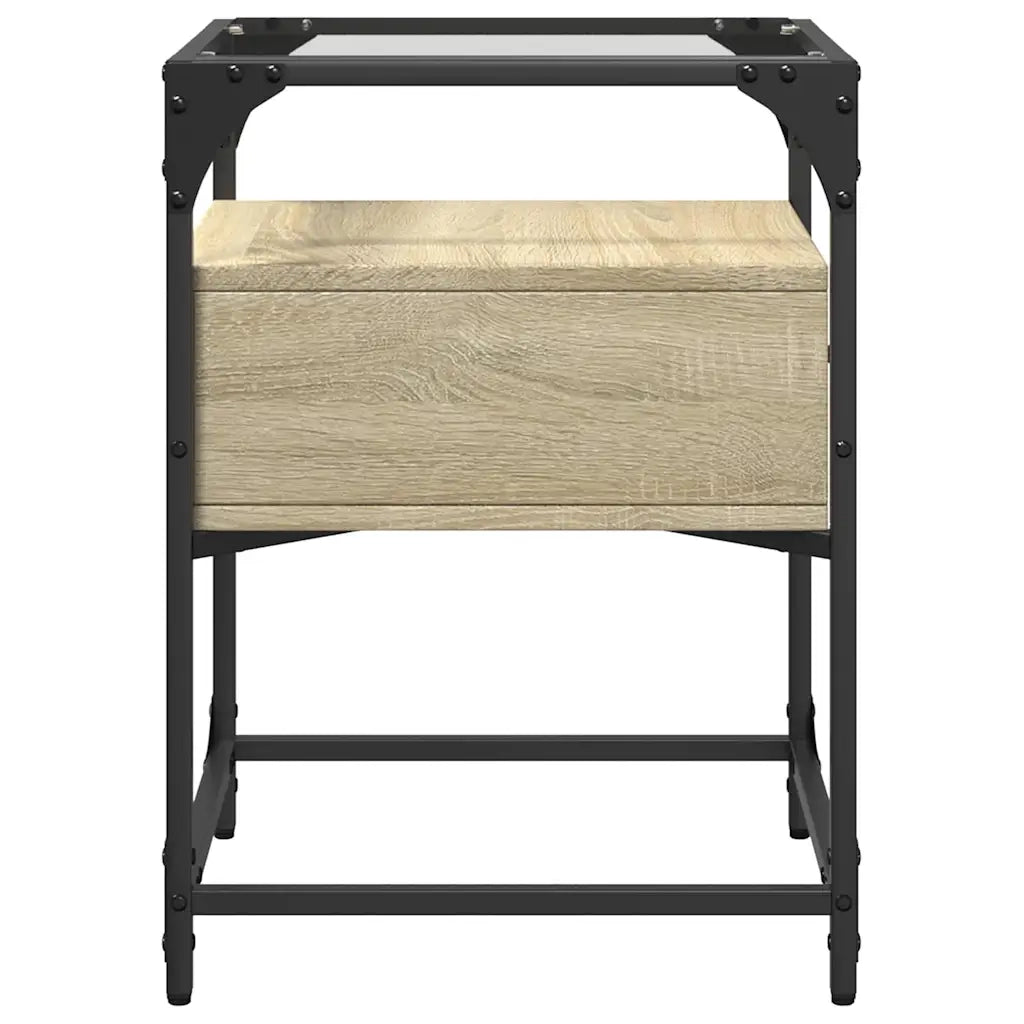 Comodini 2 pz-Set di 2 Tavolino da notte Rovere Sonoma 40x40x55 cm in Legno Multistrato