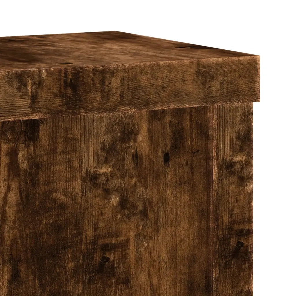 vidaXL Supporti per Piante 2 pz Rovere 15x15x20 cm Legno Multistrato