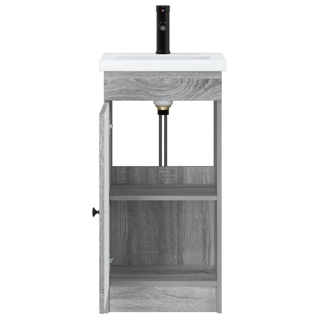 Mobile da bagno con lavabo Sonoma grigio 42 x 40 x 84,5 cm