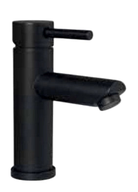 Miscelatore Lavabo Acciaio Inox 304 Nero Opaco con Piletta Click Clack Ottone 1”1/4 – Cartuccia Ø35 mm