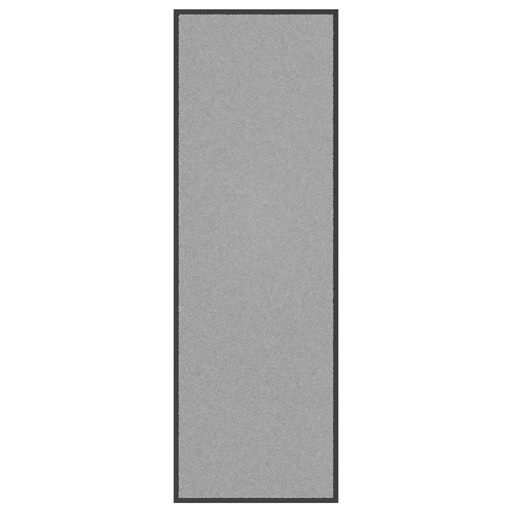 Zerbino moderno antiscivolo 60 x 180 cm assorbente per sporco e umidità zerbino d'ingresso in PP grigio 02_0058183
