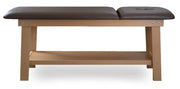 Lettino da Massaggio Fisioterapia Fisso 2 Sezioni 190x70x78cm Benotti Alinta Marrone
