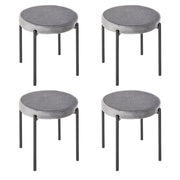 Sgabello da pranzo set 4 pezzi ¨C Xylo ¨C metallo velluto grigio impilabile cucina soggiorno