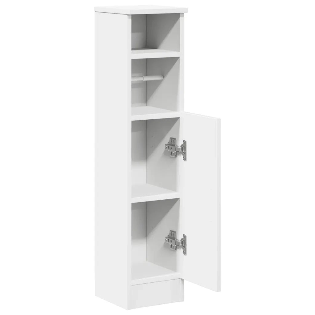 Mobile da Bagno | Armadio da bagno con Portarotolo Bianco 20,5x22x90 cm