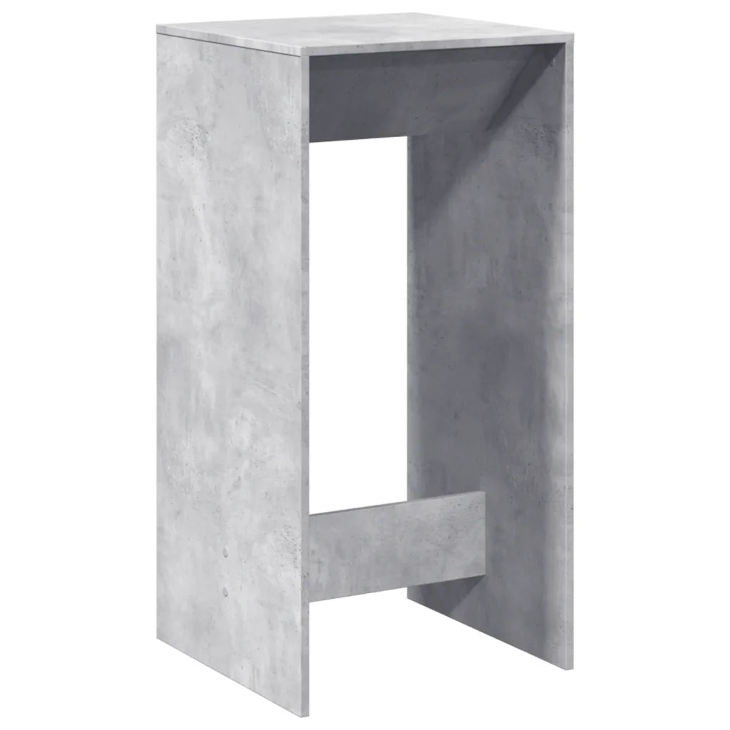 Tavolo da Bar Grigio Cemento 51x50x103,5cm in Legno Multistrato