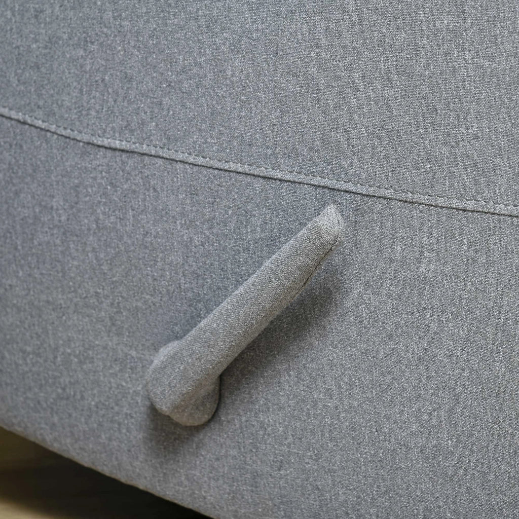 Poltrona Relax Reclinabile con Poggiapiedi ¨C Zephmum ¨C Tessuto Grigio Chiaro