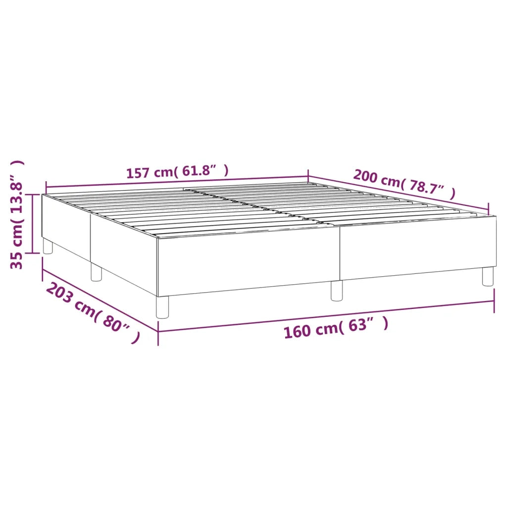 Struttura Letto a Rete a Molle Crema 160x200 cm in Similpelle 3121055
