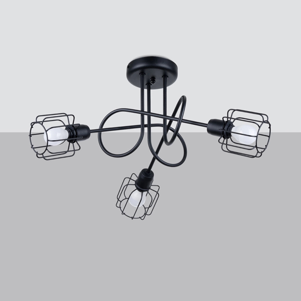 Lampadario BELUCI 3S nero