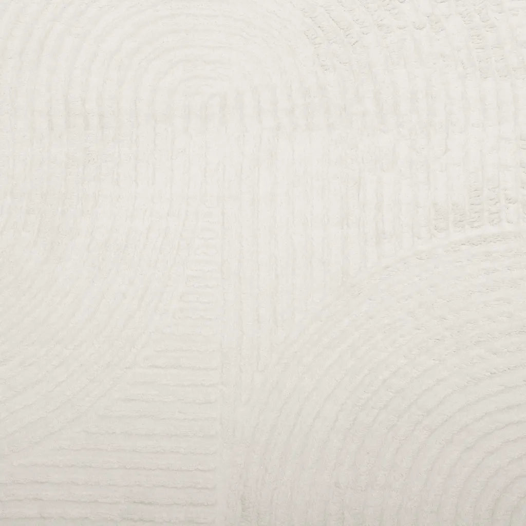vidaXL Tappeto IZA a Pelo Corto con Aspetto Scandinavo Crema Ø 120 cm