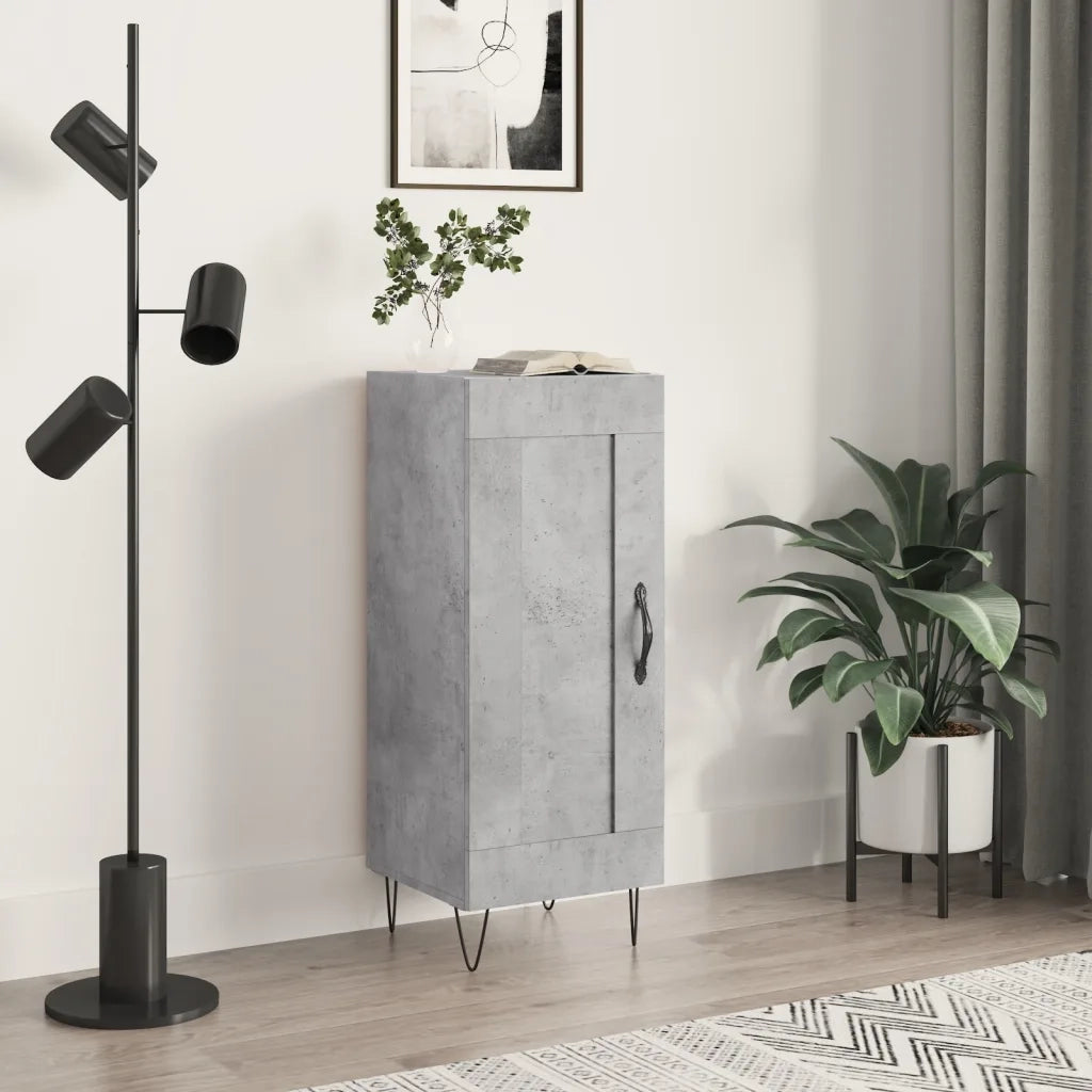 Credenza-Buffet-Armadio da cucina Grigio Cemento 34,5x34x90 cm in Legno Multistrato 814992