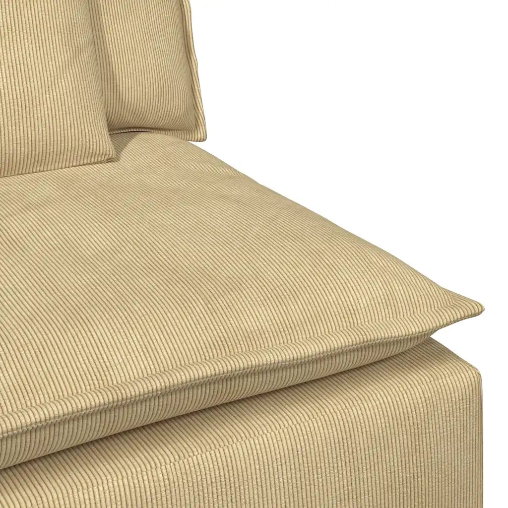 Modulo Centrale Divano Modulare con Cuscini Verde Grigio 100 cm